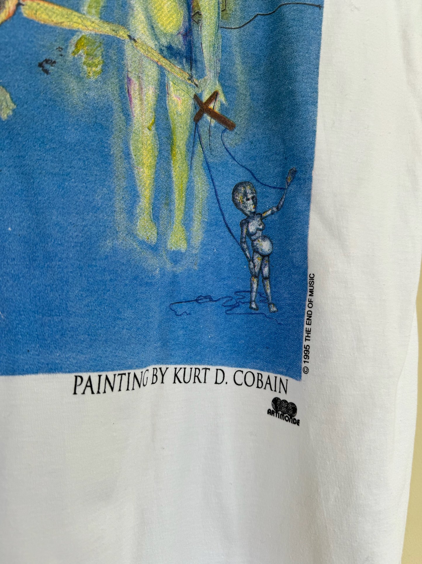 vintage kurt cobain nirvana memorial portrait tee