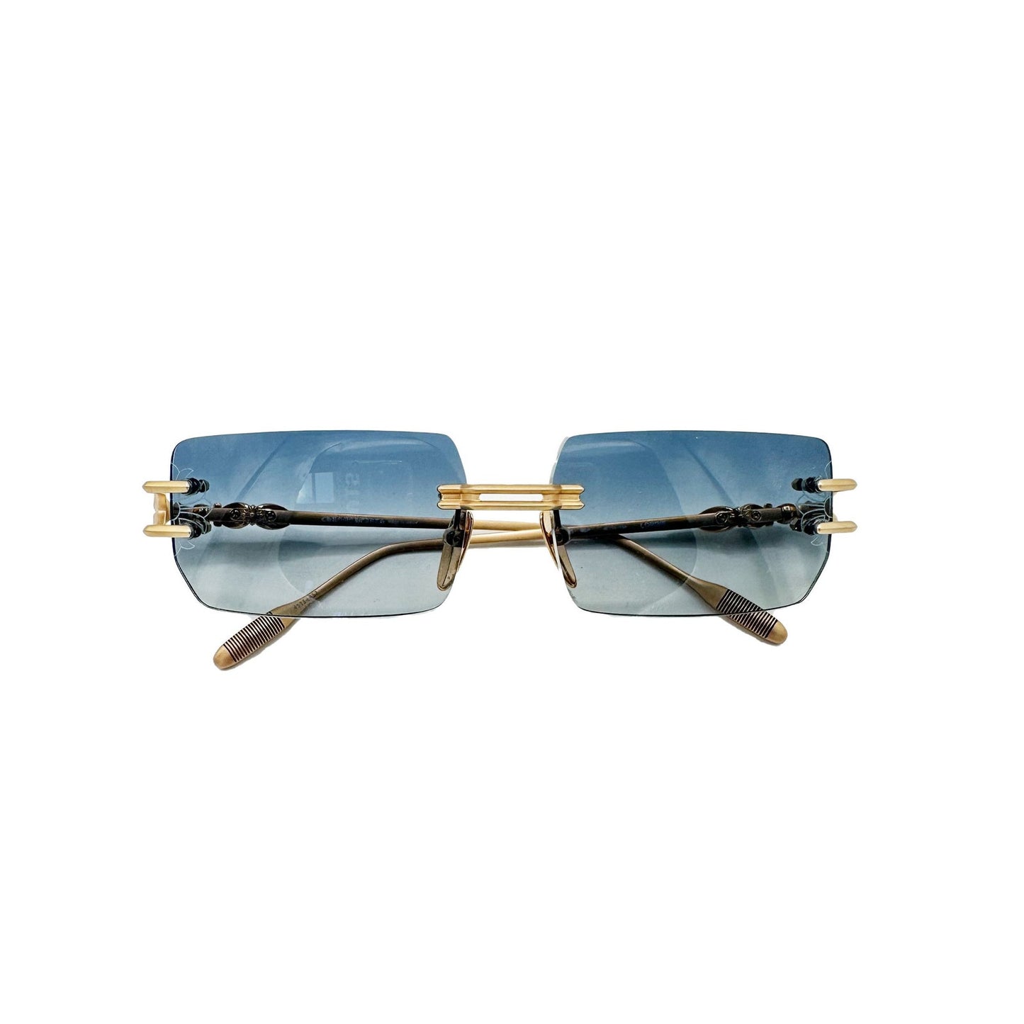 Chrome Hearts Sunglasses LORDIE Gold Rimless