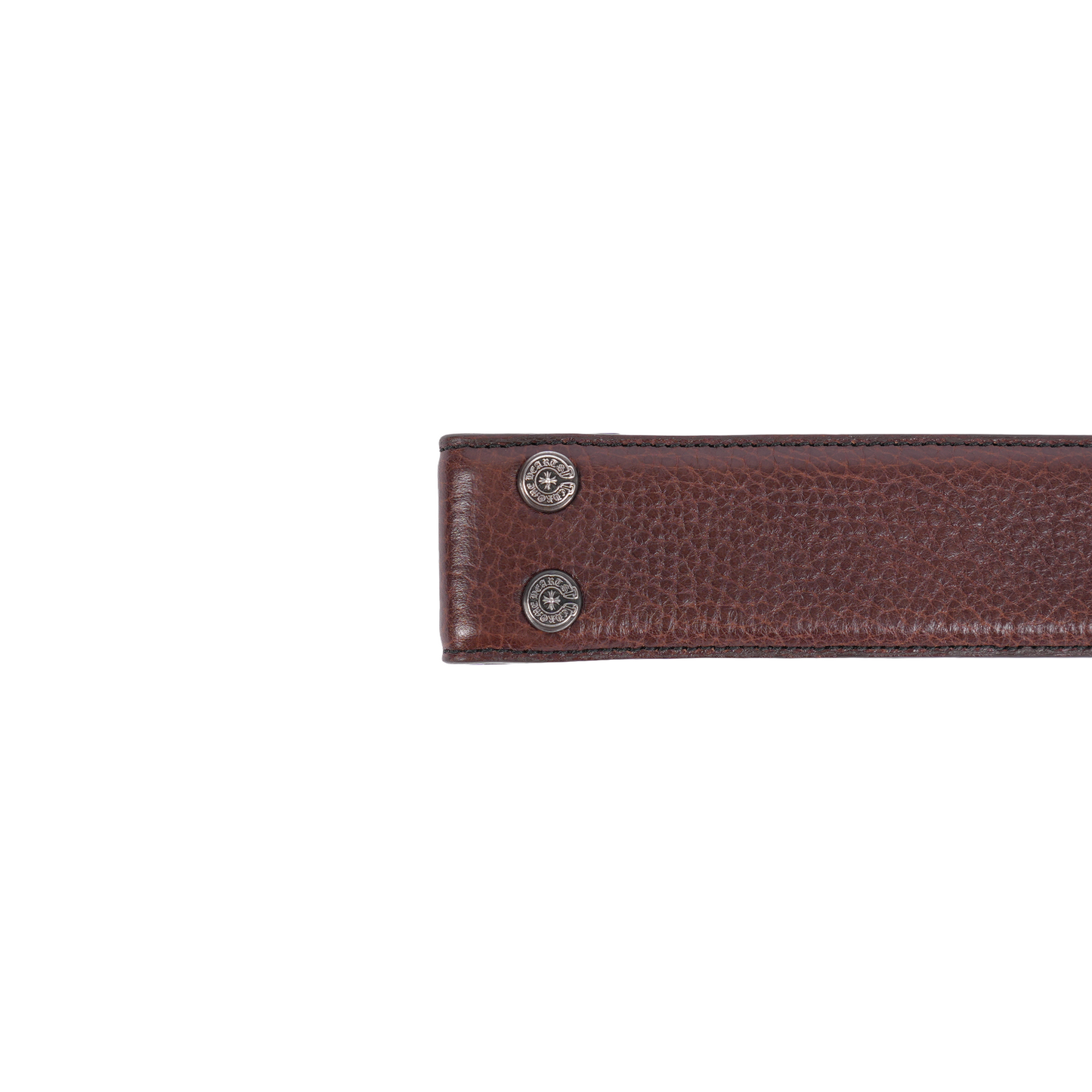 CHROME HEARTS BROWN LEATHER STRAP SZ 38