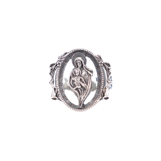 ERD ENFANTS RICHES DÉPRIMÉS MOTHER AND CHILD SILVER RING