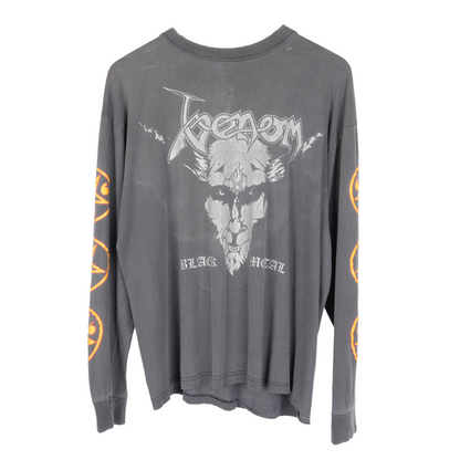 VINTAGE FADED VENOM BLACK METAL LONG SLEEVE TEE