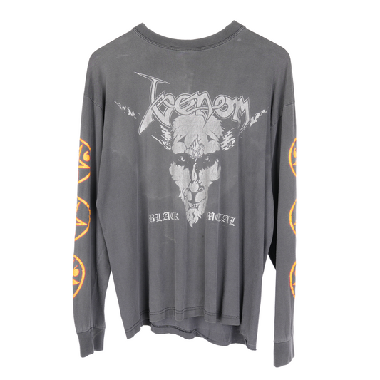 VINTAGE FADED VENOM BLACK METAL LONG SLEEVE TEE