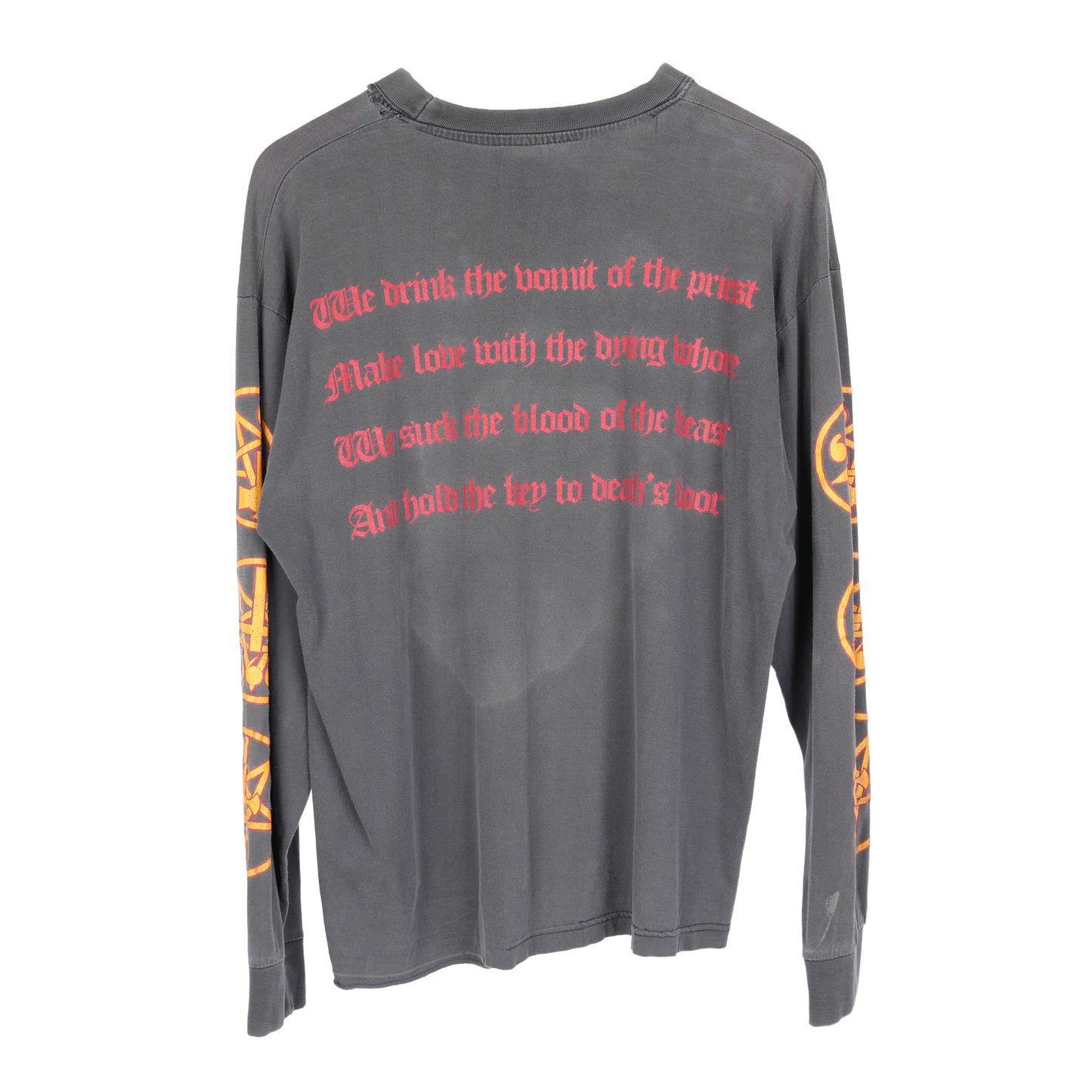 VINTAGE FADED VENOM BLACK METAL LONG SLEEVE TEE