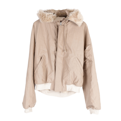 ALEXANDER DIGENOVA TAN HELICOPTER WOOL TRIM COTTON JACKET