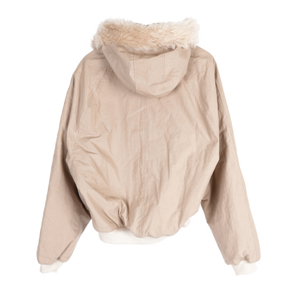 ALEXANDER DIGENOVA TAN HELICOPTER WOOL TRIM COTTON JACKET