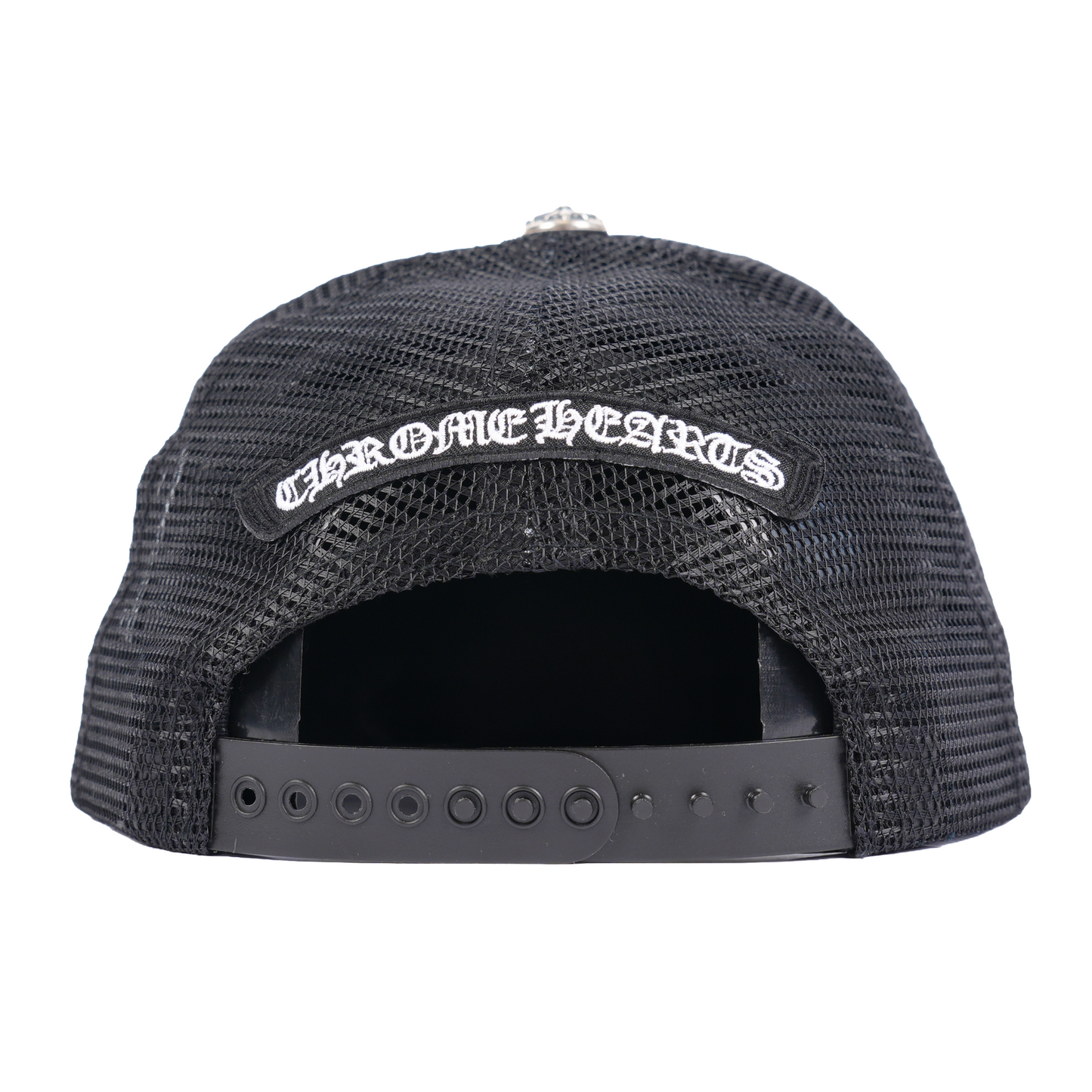 CHROME HEARTS BLACK FUCK LAMB LEATHER PATCH HAT
