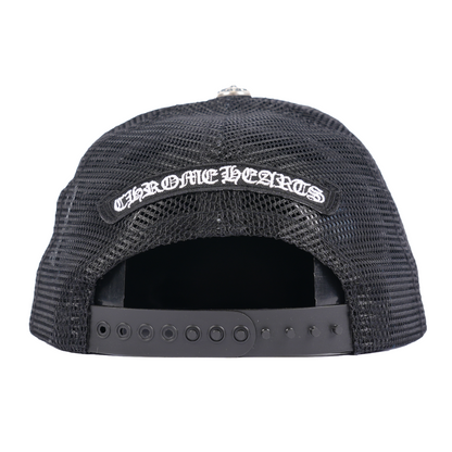 CHROME HEARTS BLACK FUCK LAMB LEATHER PATCH HAT