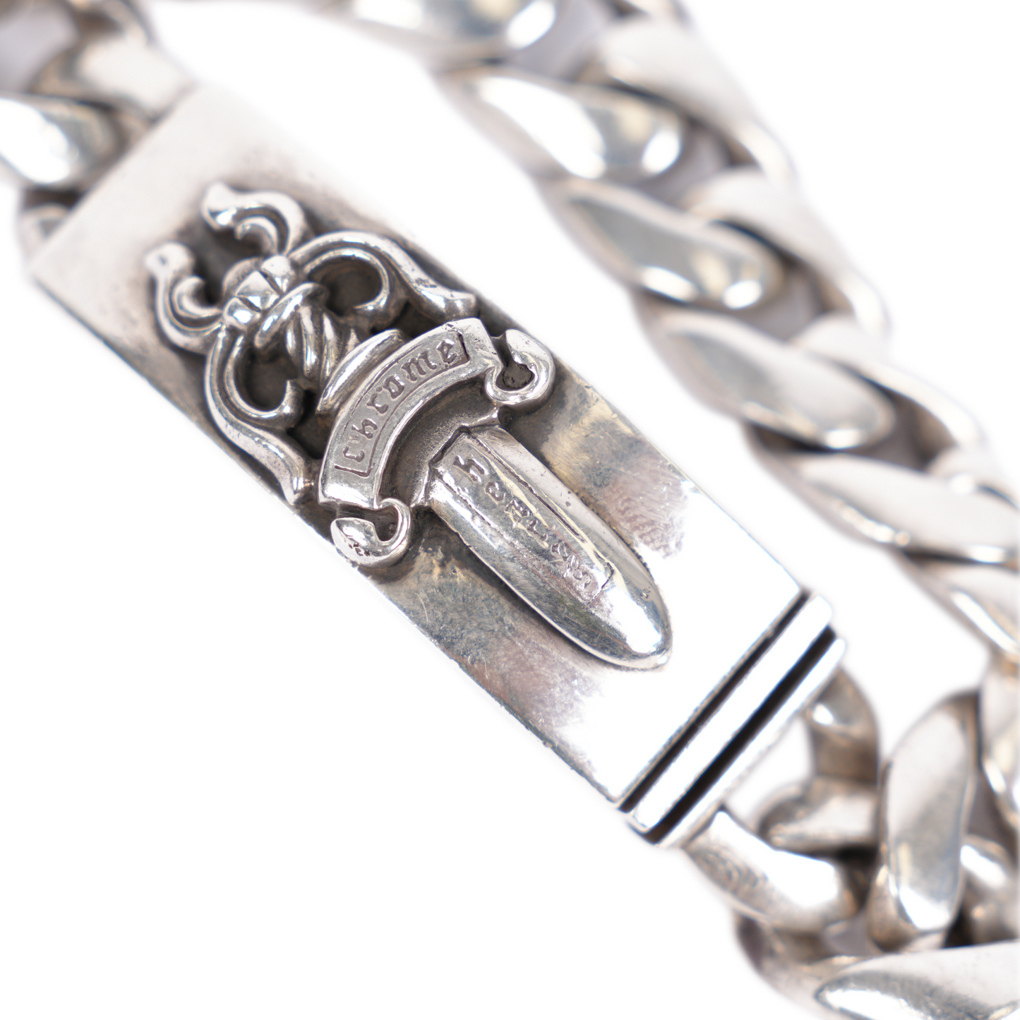 Chrome Hearts DAGGER ID CUBAN LINK BRACELET