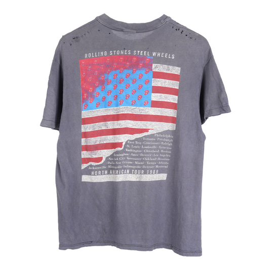 VINTAGE 1989 ROLLING STONES STEEL WHEELS TEE