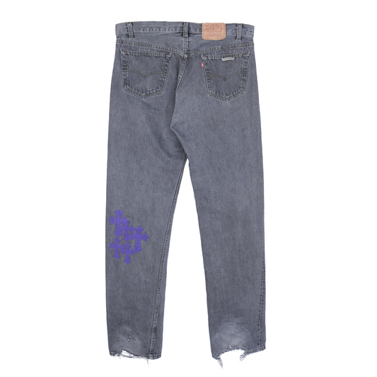 CHROME HEARTS ST BARTH EXCLUSIVE PURPLE CROSS PATCH 501 LEVI
