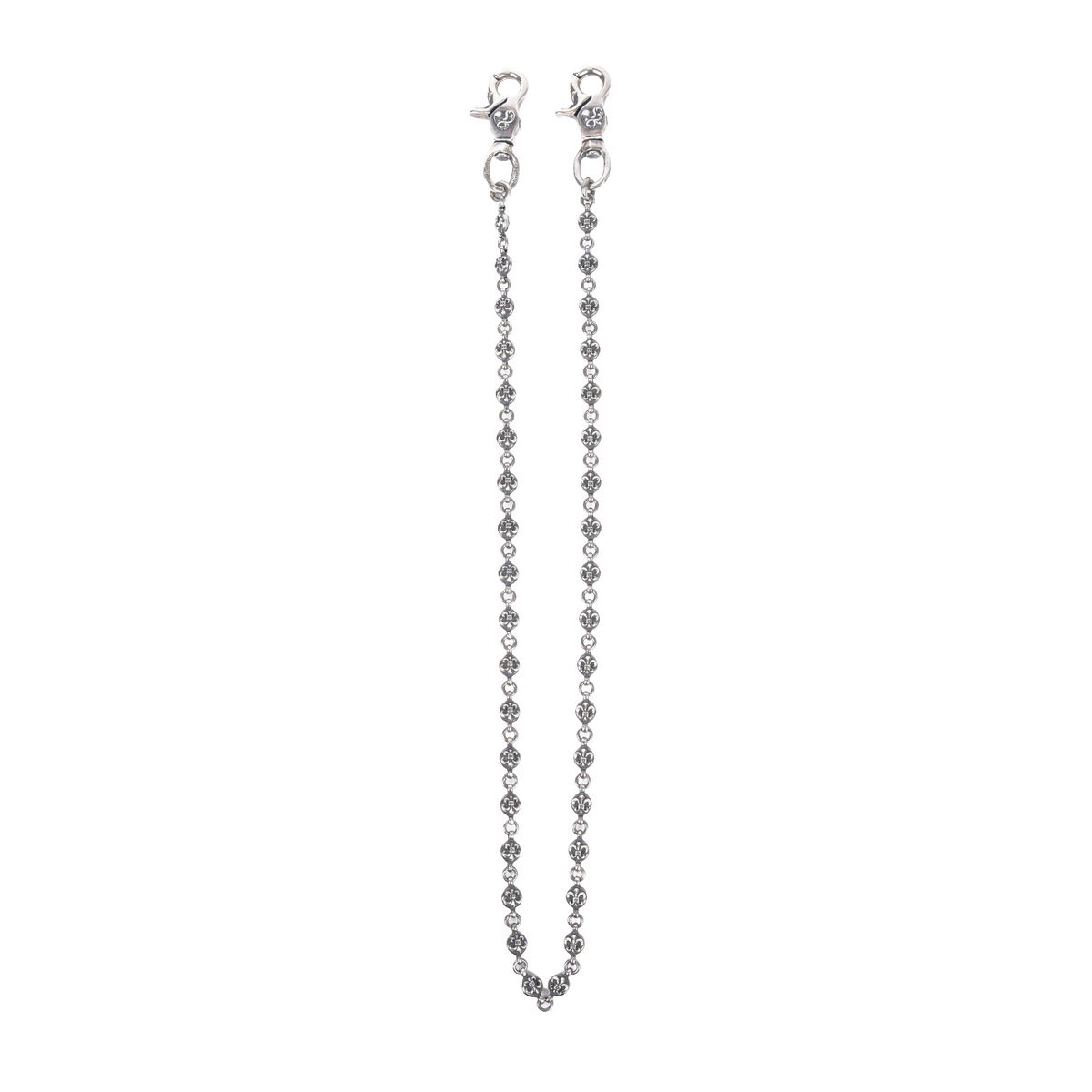 CHROME HEARTS 36 LINK DOUBLE LOBSTER FLEUR BALL WALLET CHAIN