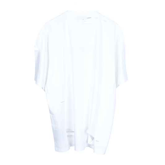 BALENCIAGA WHITE DESTROYED TEE