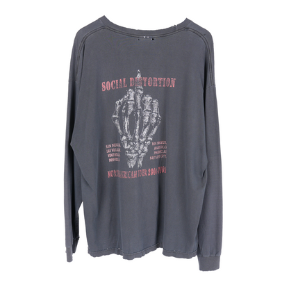 VINTAGE SOCIAL DISTORTION SKELETON 90'S LONG SLEEVE TEE