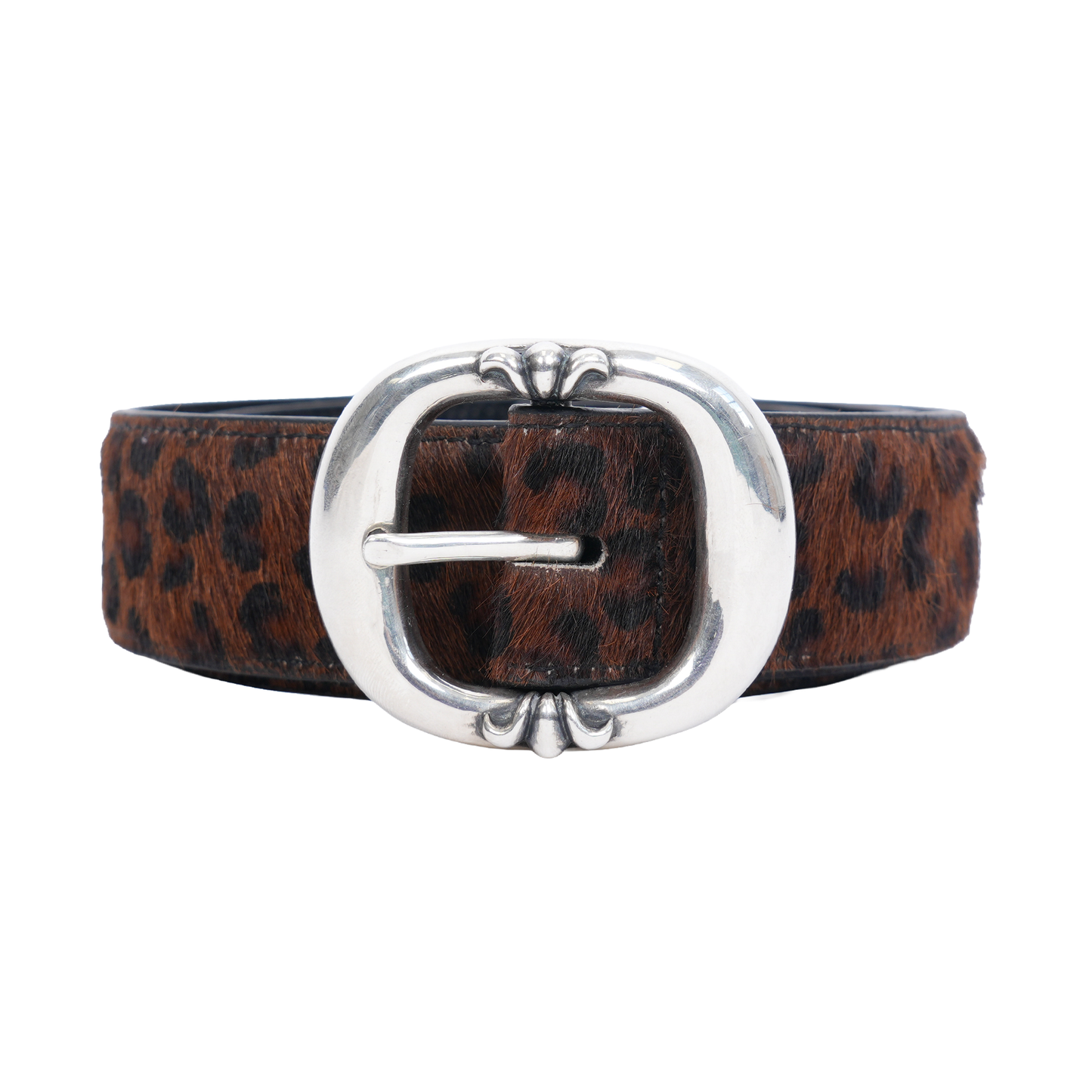 CHROME HEARTS BLACK CHEETAH BELT