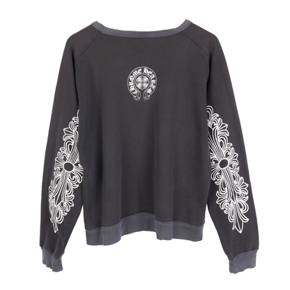 CHROME HEARTS VINTAGE TWO TONE FLORAL DAGGER LONG SLEEVE