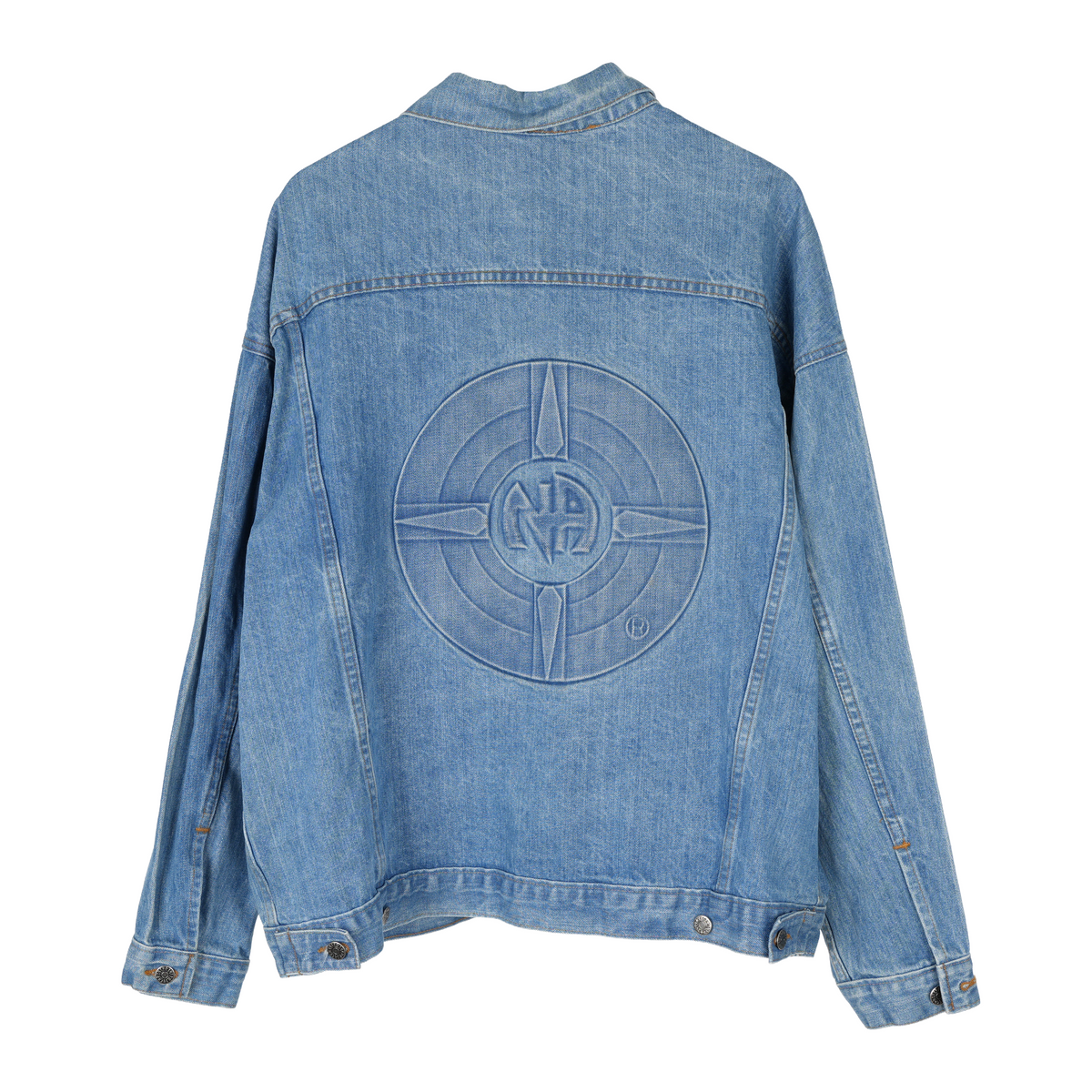 VINTAGE NARCOTICS ANONYMOUS EMBOSSED LOGO DENIM JACKET