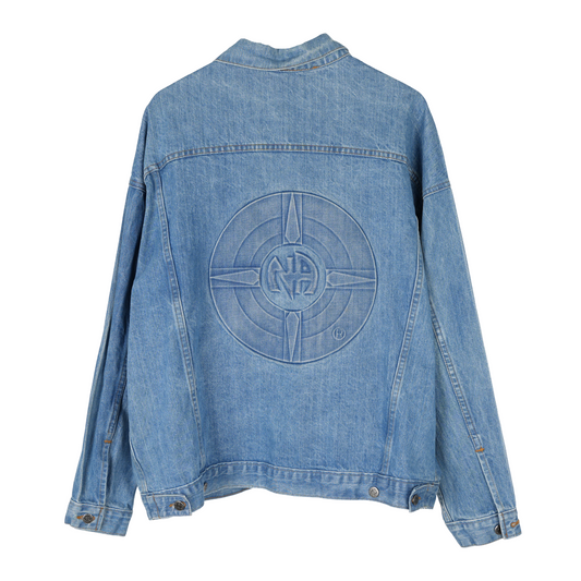 VINTAGE NARCOTICS ANONYMOUS EMBOSSED LOGO DENIM JACKET