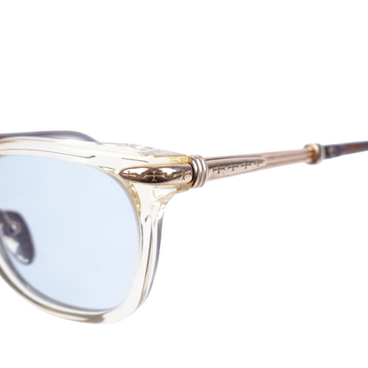 CHROME HEARTS CLEAR AND GOLD FRAME TITANASLUVR GLASSES