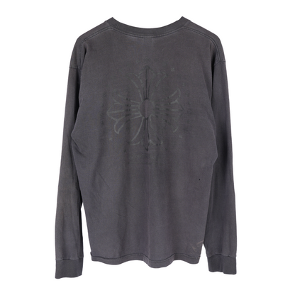 CHROME HEARTS BLACK FLORAL POCKET LONG SLEEVE TEE