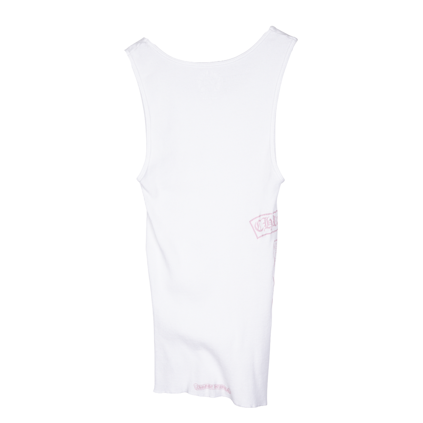 CHROME HEARTS PINK SCROLL T BAR TANK TOP