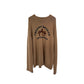 CHROME HEARTS TRIPLE SUEDE CROSS BROWN CASHMERE SWEATER