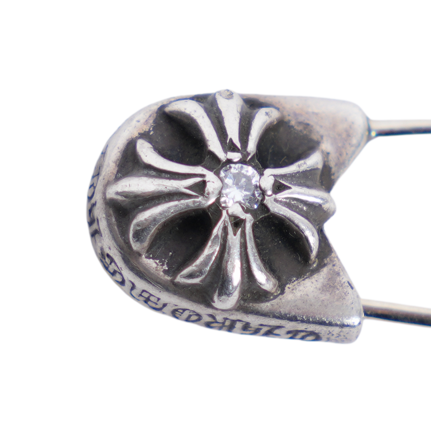 CHROME HEARTS SAFETY PIN WITH DIAMOND