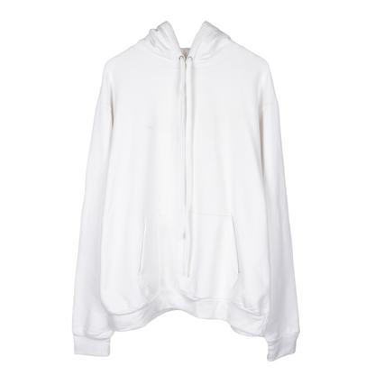 CHROME HEARTS WHITE ON WHITE HORSESHOE PRINT HOODIE