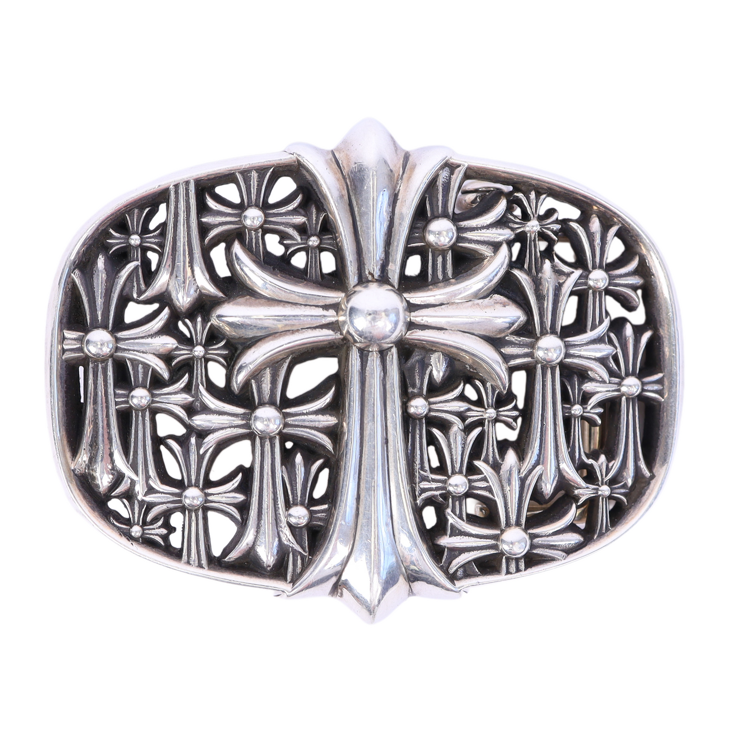 SILVER CEMETERY BUCKLE