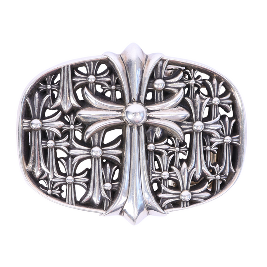 SILVER CEMETERY BUCKLE