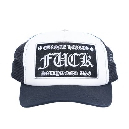CHROME HEARTS WHITE TRUCKER HAT