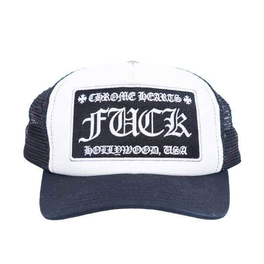 CHROME HEARTS WHITE TRUCKER HAT