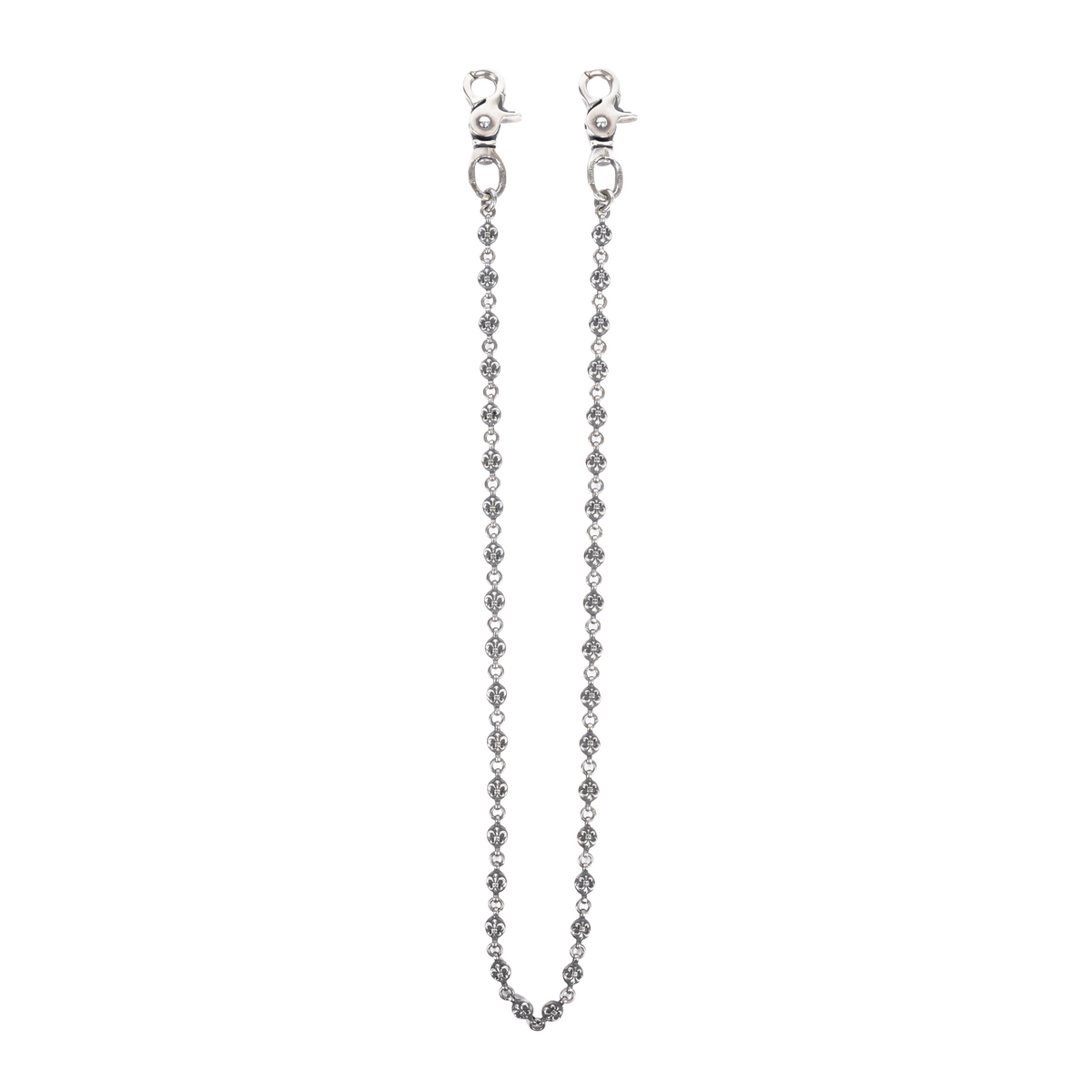 CHROME HEARTS 36 LINK DOUBLE LOBSTER FLEUR BALL WALLET CHAIN