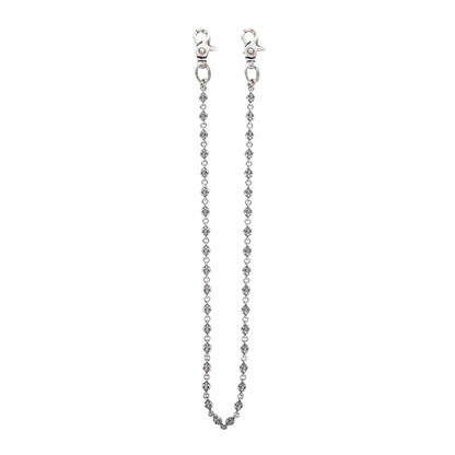 CHROME HEARTS 36 LINK DOUBLE LOBSTER FLEUR BALL WALLET CHAIN