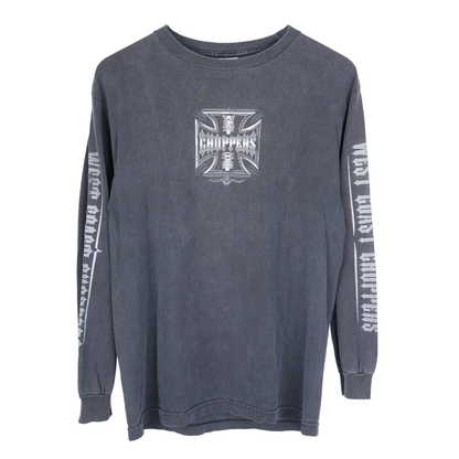 WCC LOGO GREY FADED LONG SLEEVE LONG BEACH T-SHIRT