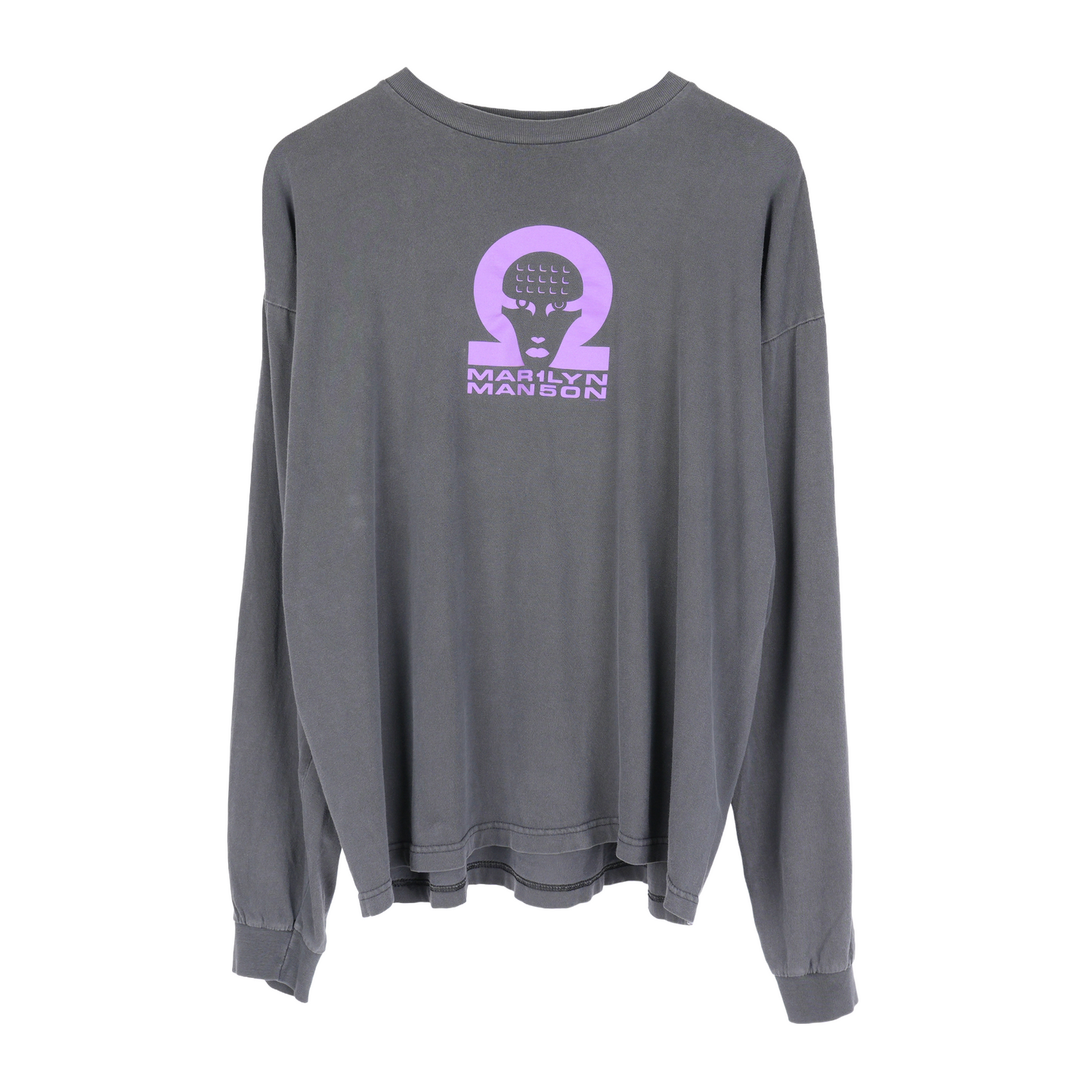 VINTAGE PURPLE FACE MARILYN MASNON LONG 1990'S SLEEVE