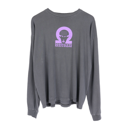VINTAGE PURPLE FACE MARILYN MASNON LONG 1990'S SLEEVE
