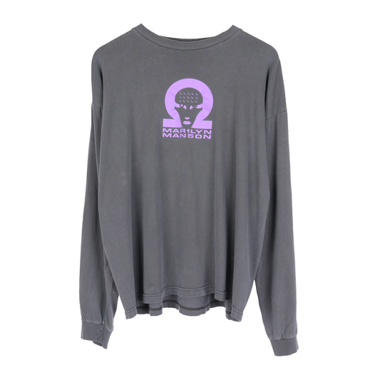 VINTAGE PURPLE FACE MARILYN MASNON LONG 1990'S SLEEVE