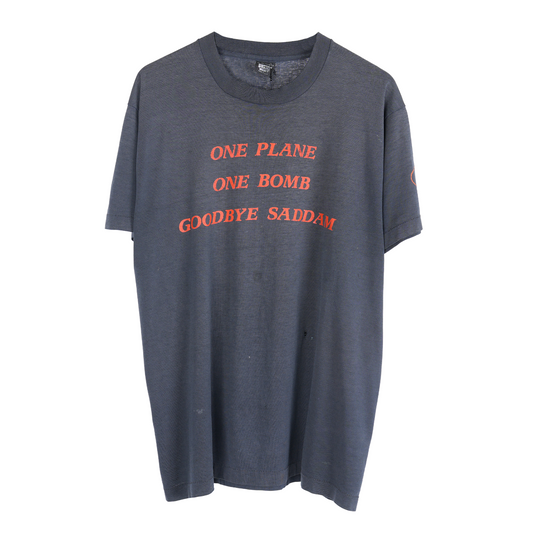 VINTAGE ONE PLANE ONE BOMB GOODBYE SADDAM TEE