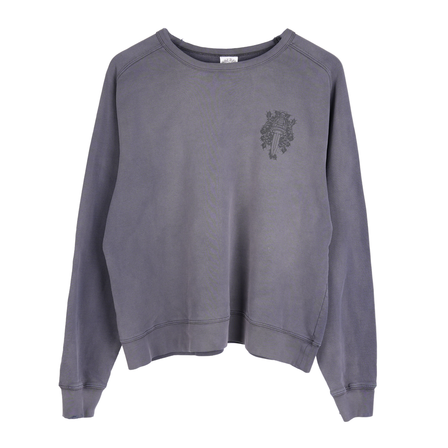 CHROME HEARTS VINTAGE FADED FLORAL DAGGER LONG SLEEVE