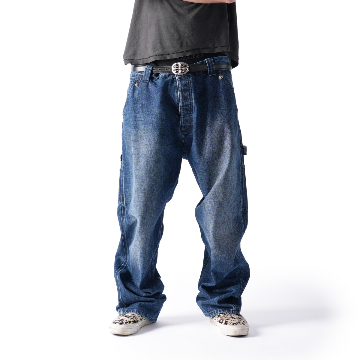 CHROME HEARTS BLUE TURBO DIESEL BAGGY JEANS