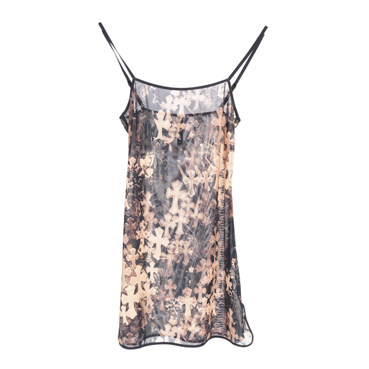 CHROME HEARTS ALLOVER FLOODED CROSS PRINT TOP