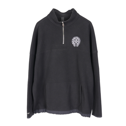 CHROME HEARTS HORSESHOE EMBROIDERED QUARTER ZIP FLEECE JACKET