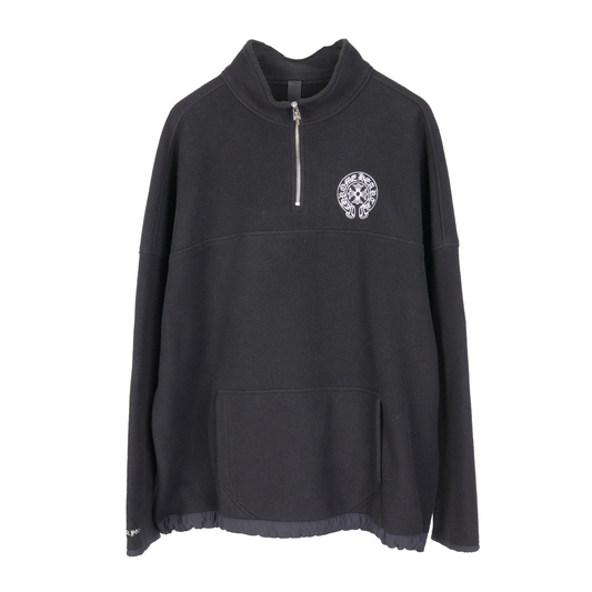 CHROME HEARTS HORSESHOE EMBROIDERED QUARTER ZIP FLEECE JACKET