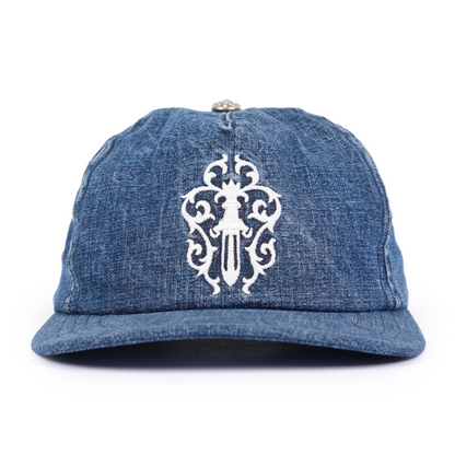 CHROME HEARTS DAGGER EMBROIDERED DENIM HAT