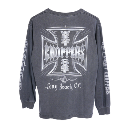WCC LOGO GREY FADED LONG SLEEVE LONG BEACH T-SHIRT