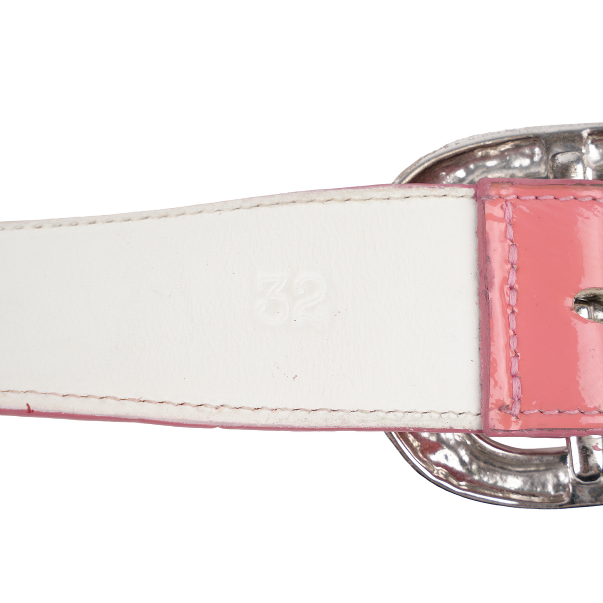 CHROME HEARTS PINK PATENT LEATHER GUNSLINGER BELT