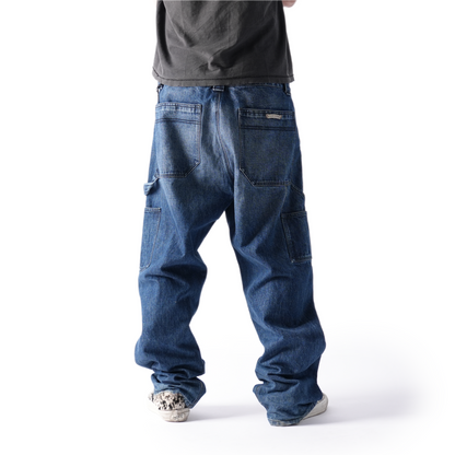 CHROME HEARTS BLUE TURBO DIESEL BAGGY JEANS