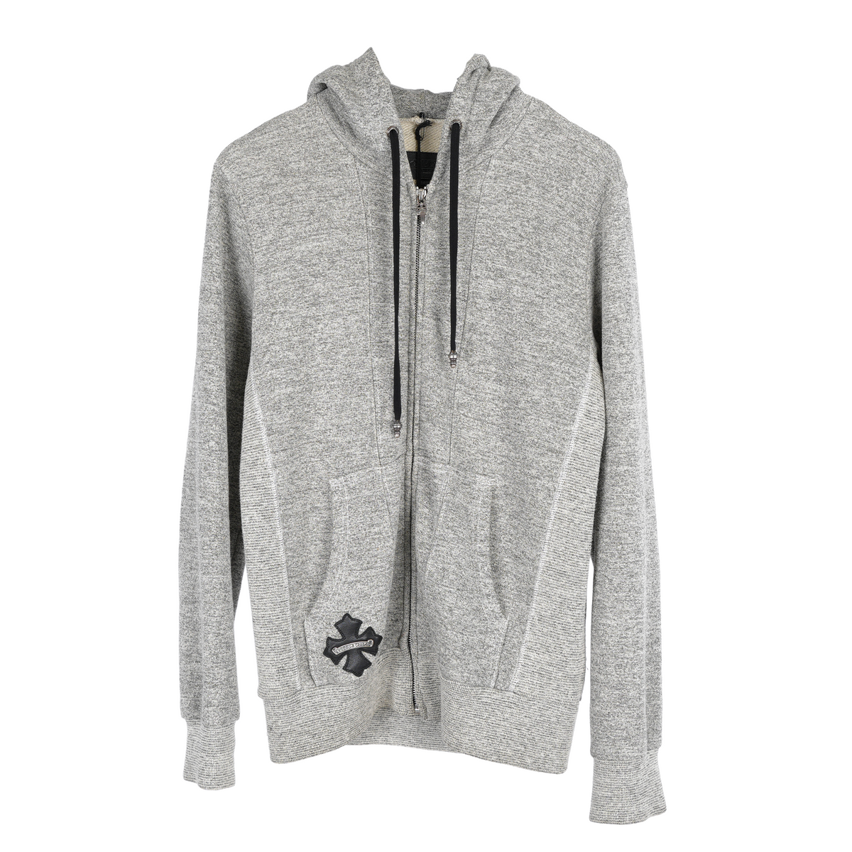 CHROME HEARTS LEATHER HORSESHOE PATCH DAGGER ZIP UP