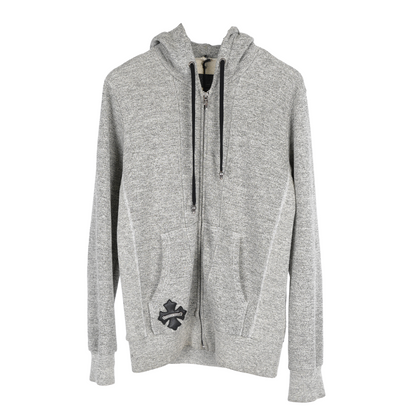 CHROME HEARTS LEATHER HORSESHOE PATCH DAGGER ZIP UP