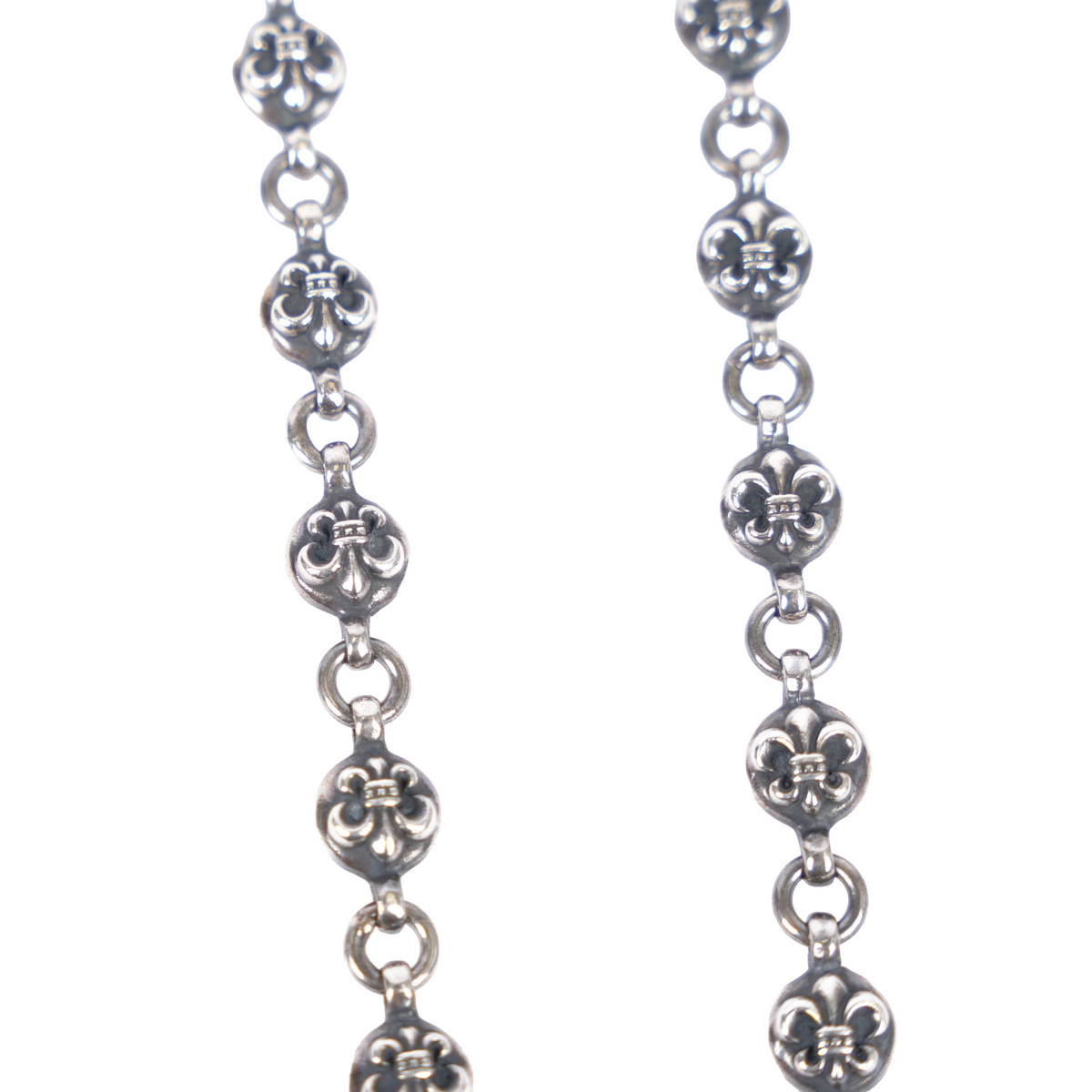 CHROME HEARTS 36 LINK DOUBLE LOBSTER FLEUR BALL WALLET CHAIN